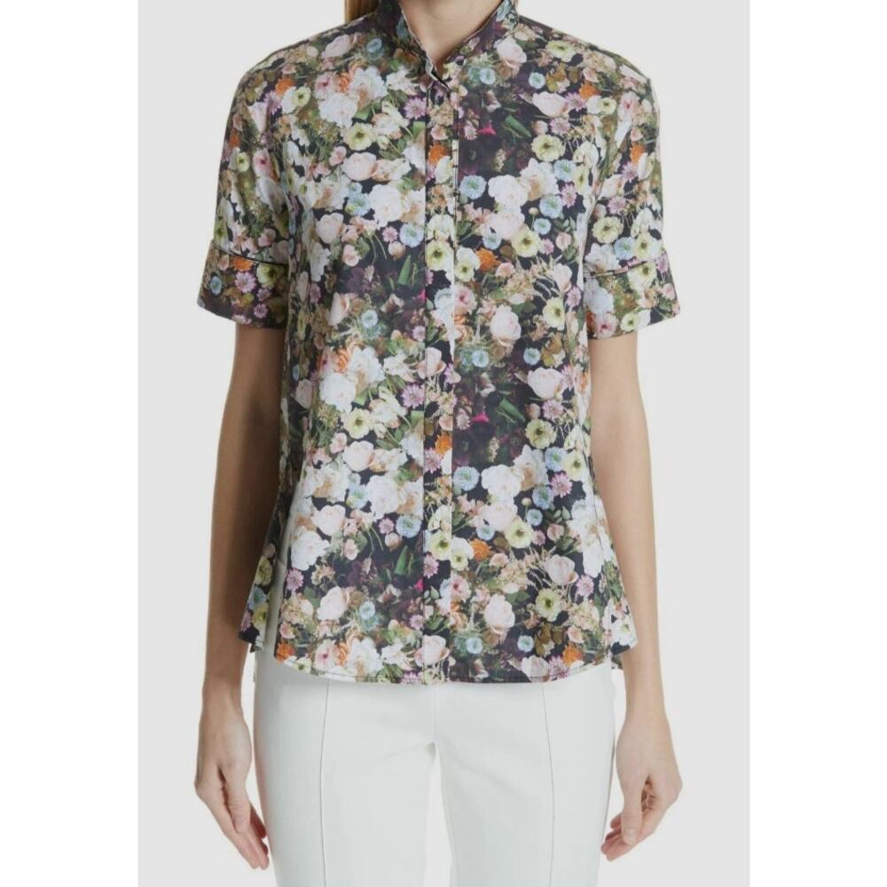 Adam Lippes Putnam & Putnam Floral Printed Trapeze Blouse Size 2